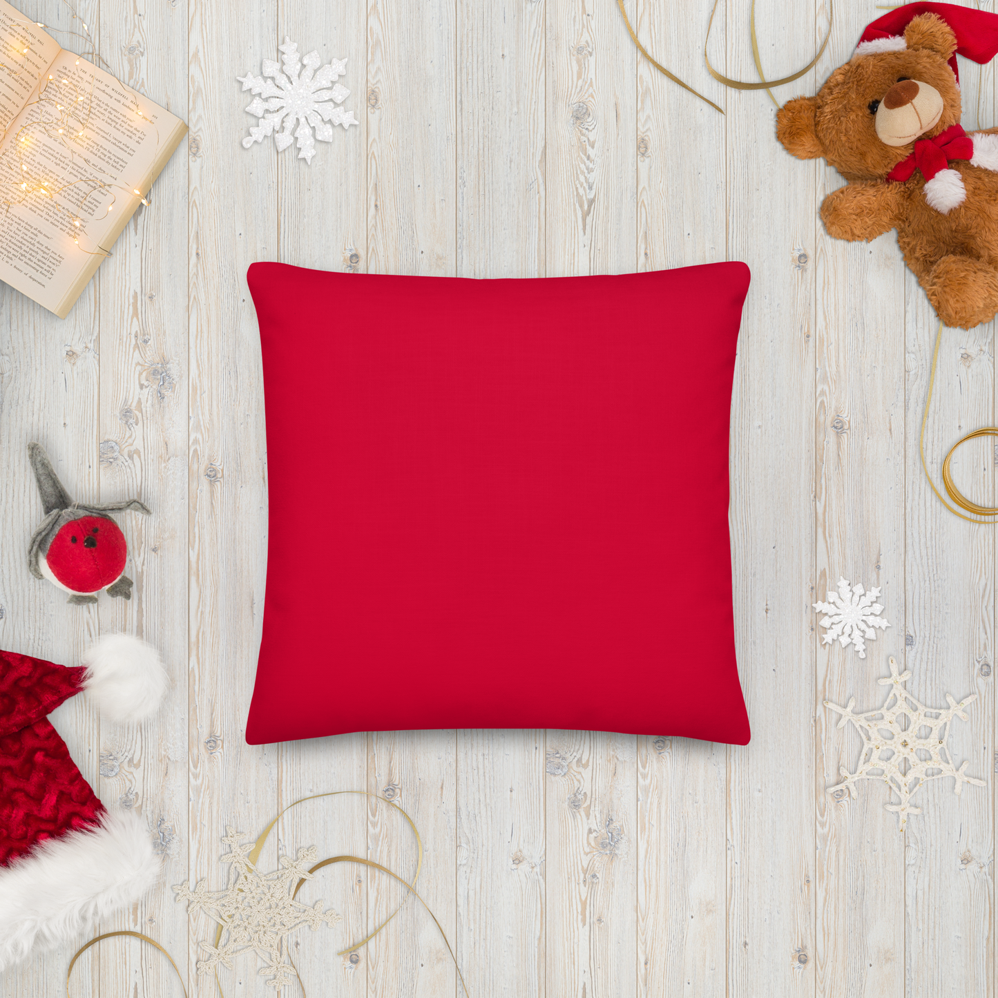 Xmas Tree Premium Pillow (Red)