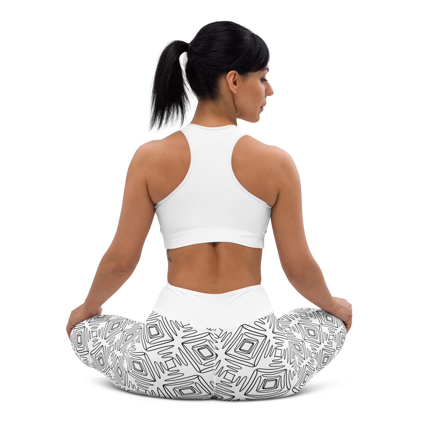 Black & White Patterned Yoga Leggings