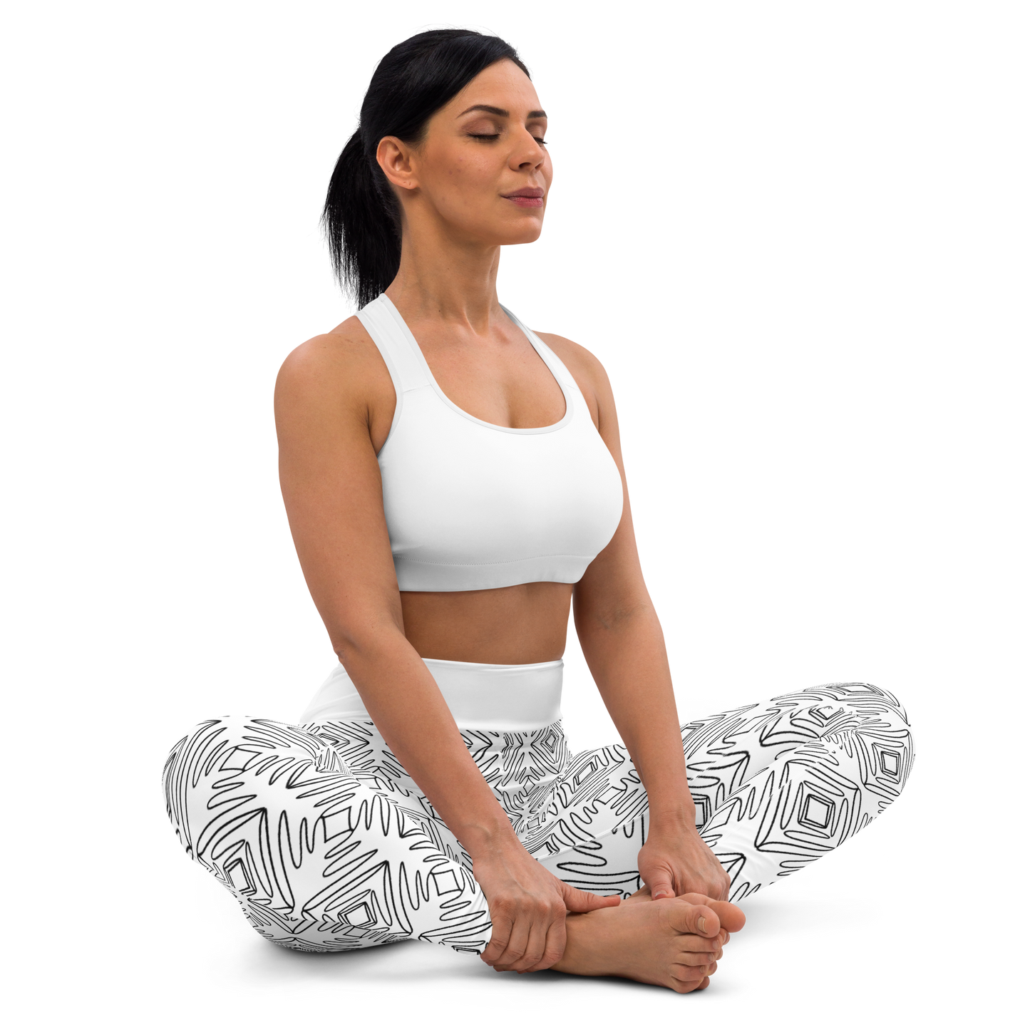 Black & White Patterned Yoga Leggings