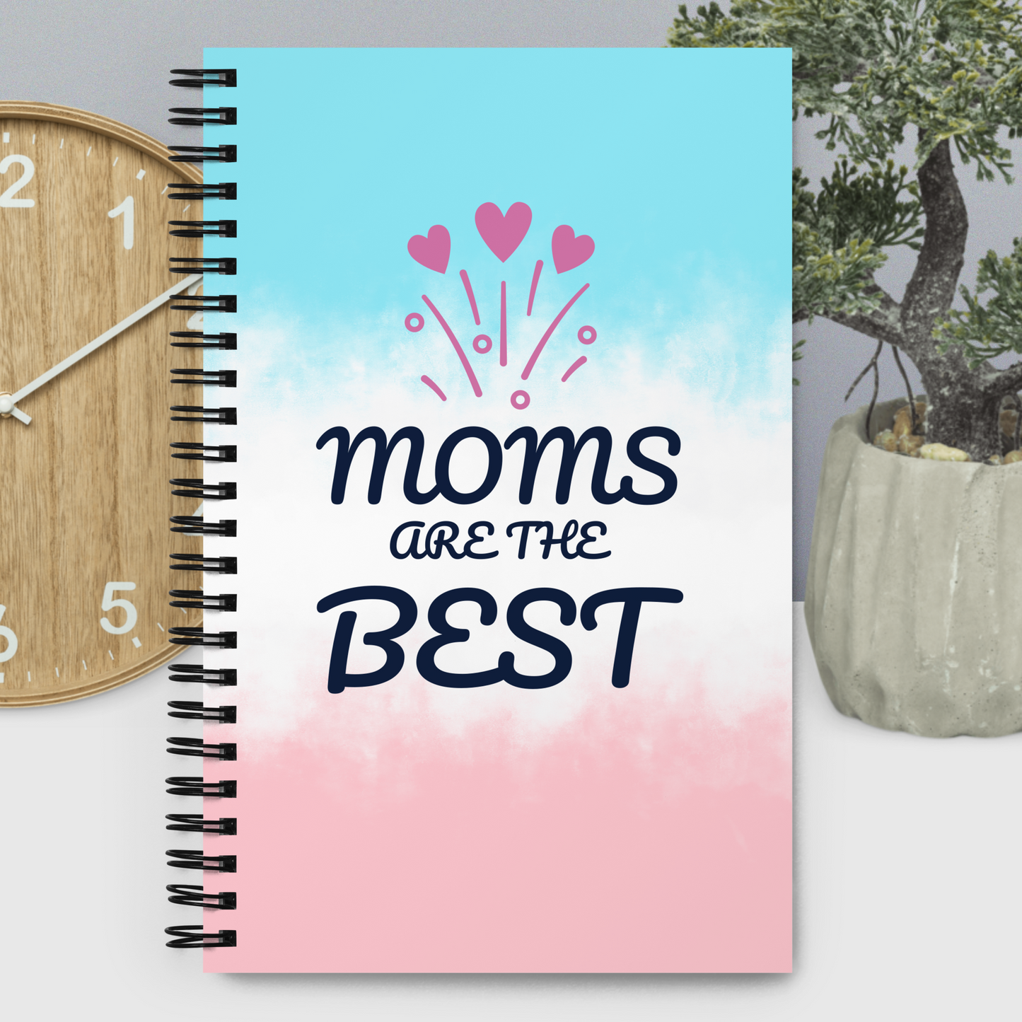 Moms Are The Best - Spiral notebook