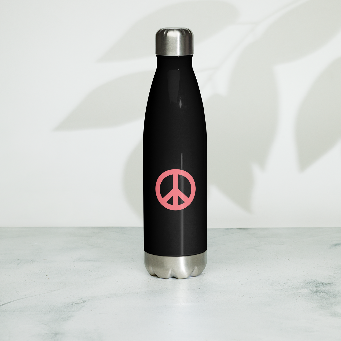 Peace - 17 oz. Stainless Steel Water Bottle (Pink)