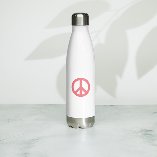 Peace - 17 oz. Stainless Steel Water Bottle (Pink)