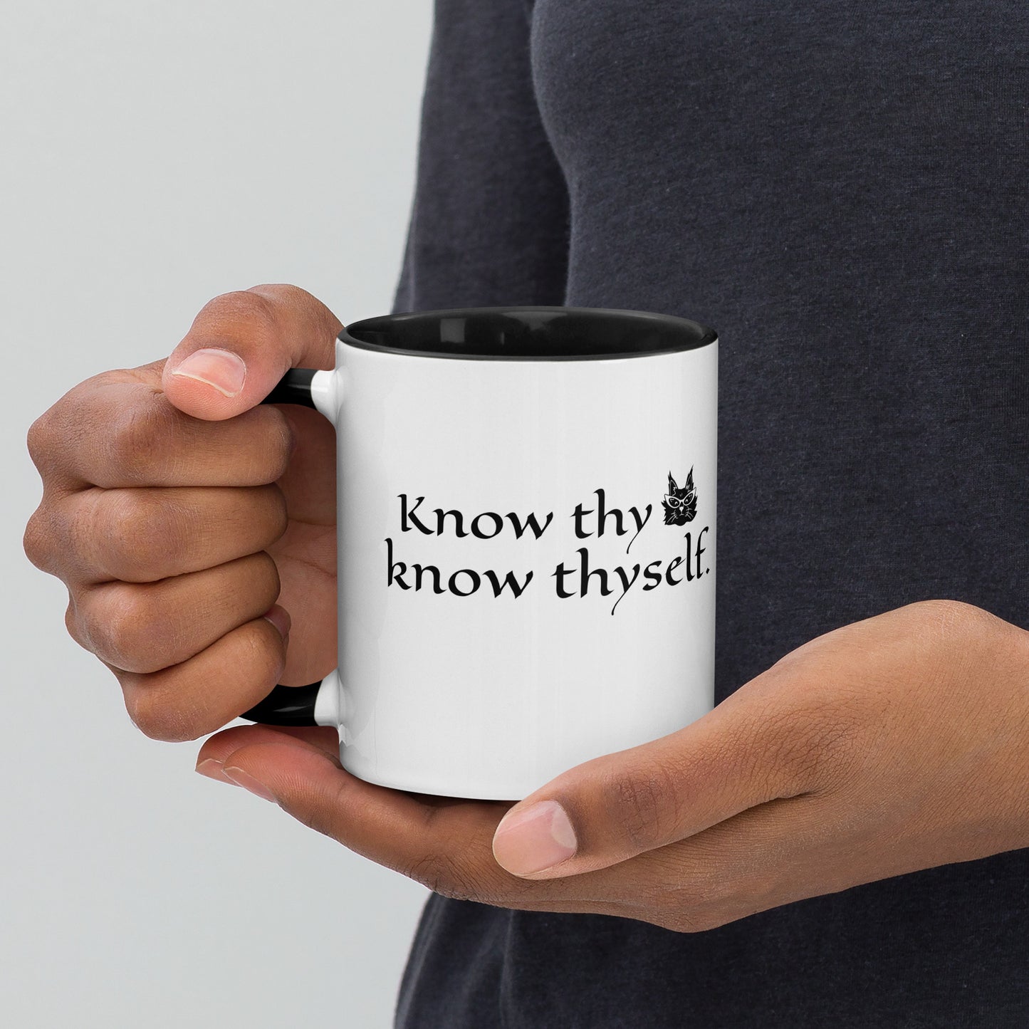 Know thy Cat, Know Thyself - 11 oz. Mug with Color Inside