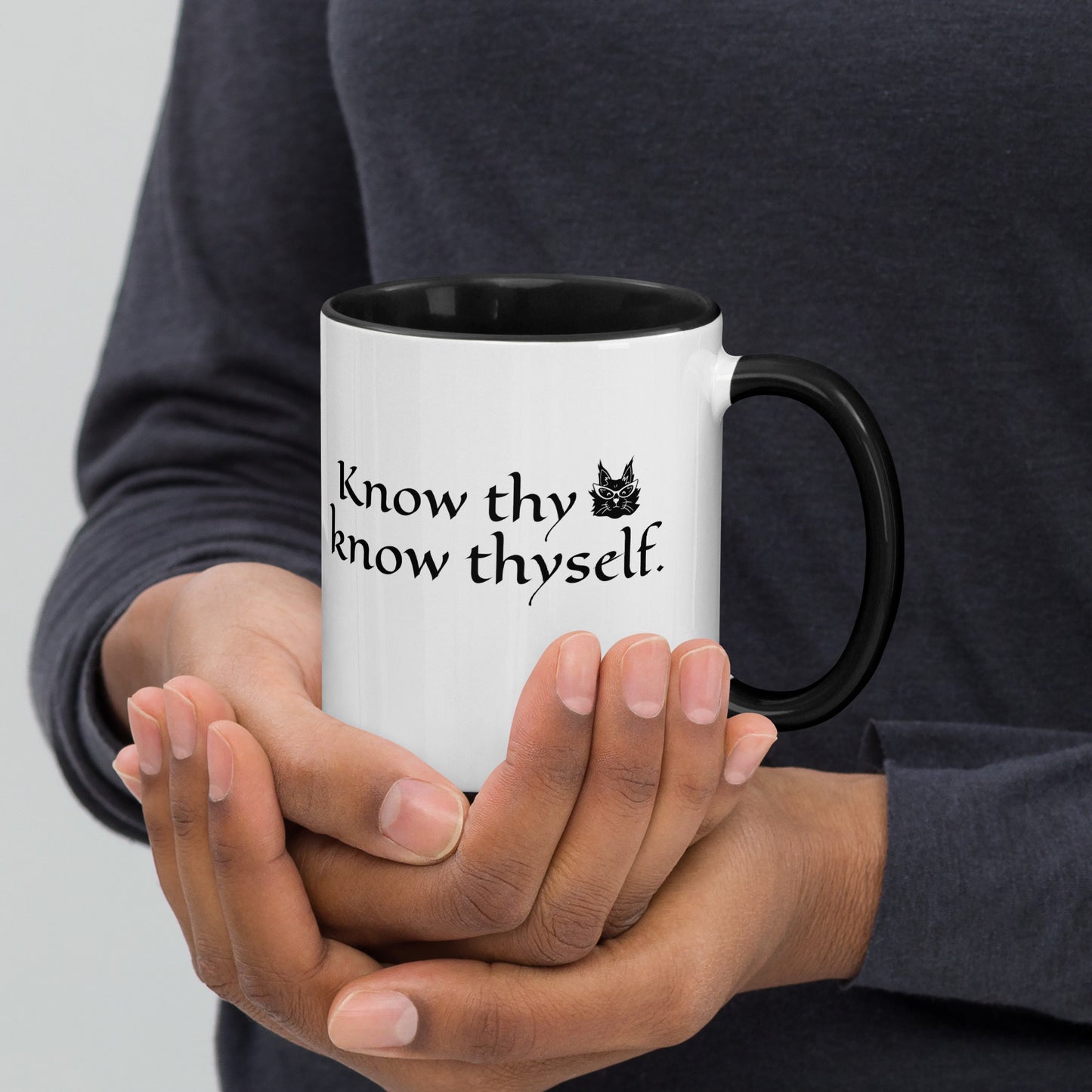 Know thy Cat, Know Thyself - 11 oz. Mug with Color Inside