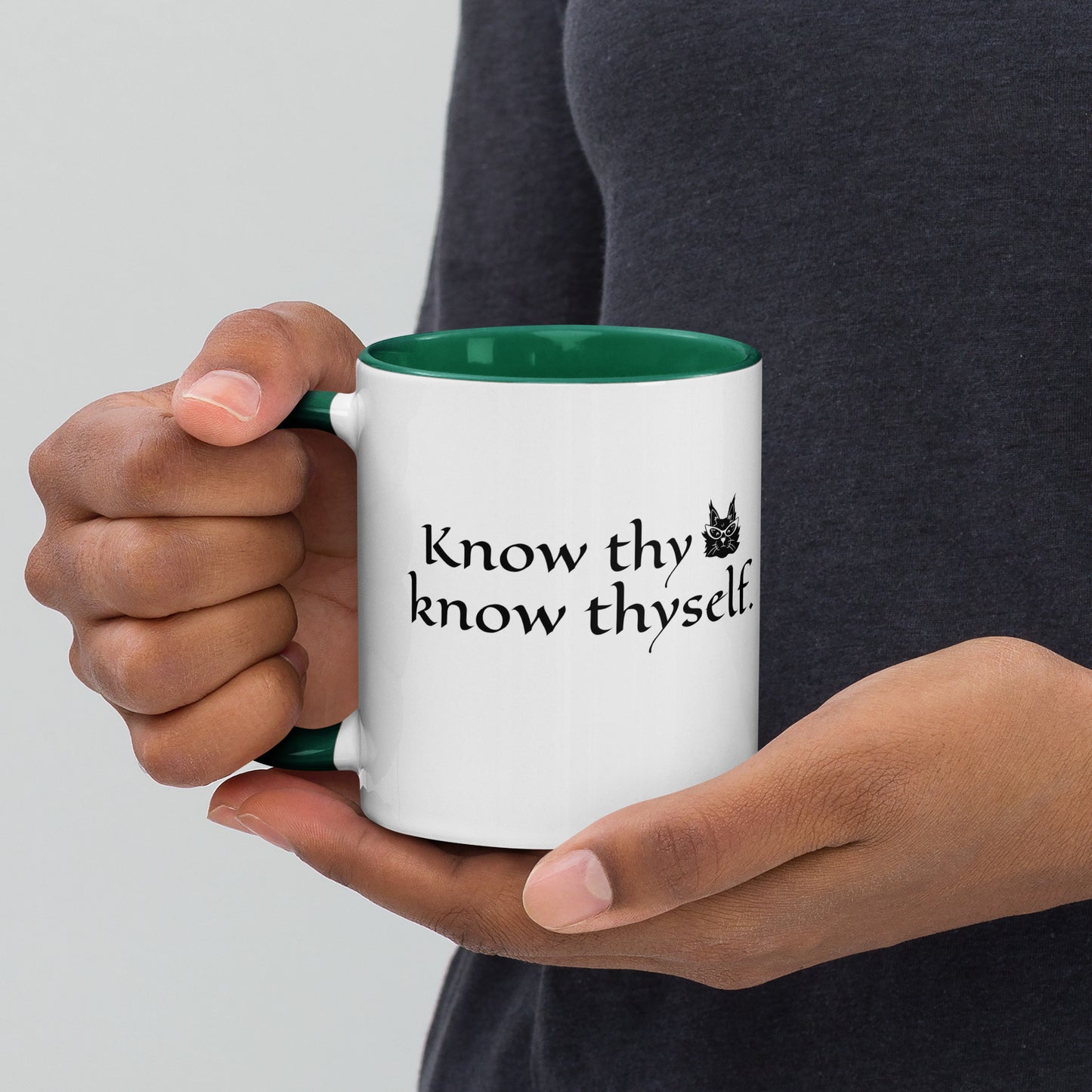 Know thy Cat, Know Thyself - 11 oz. Mug with Color Inside