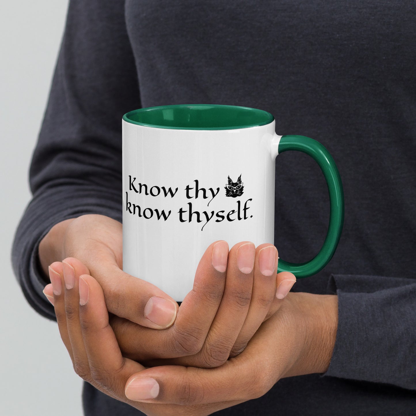 Know thy Cat, Know Thyself - 11 oz. Mug with Color Inside