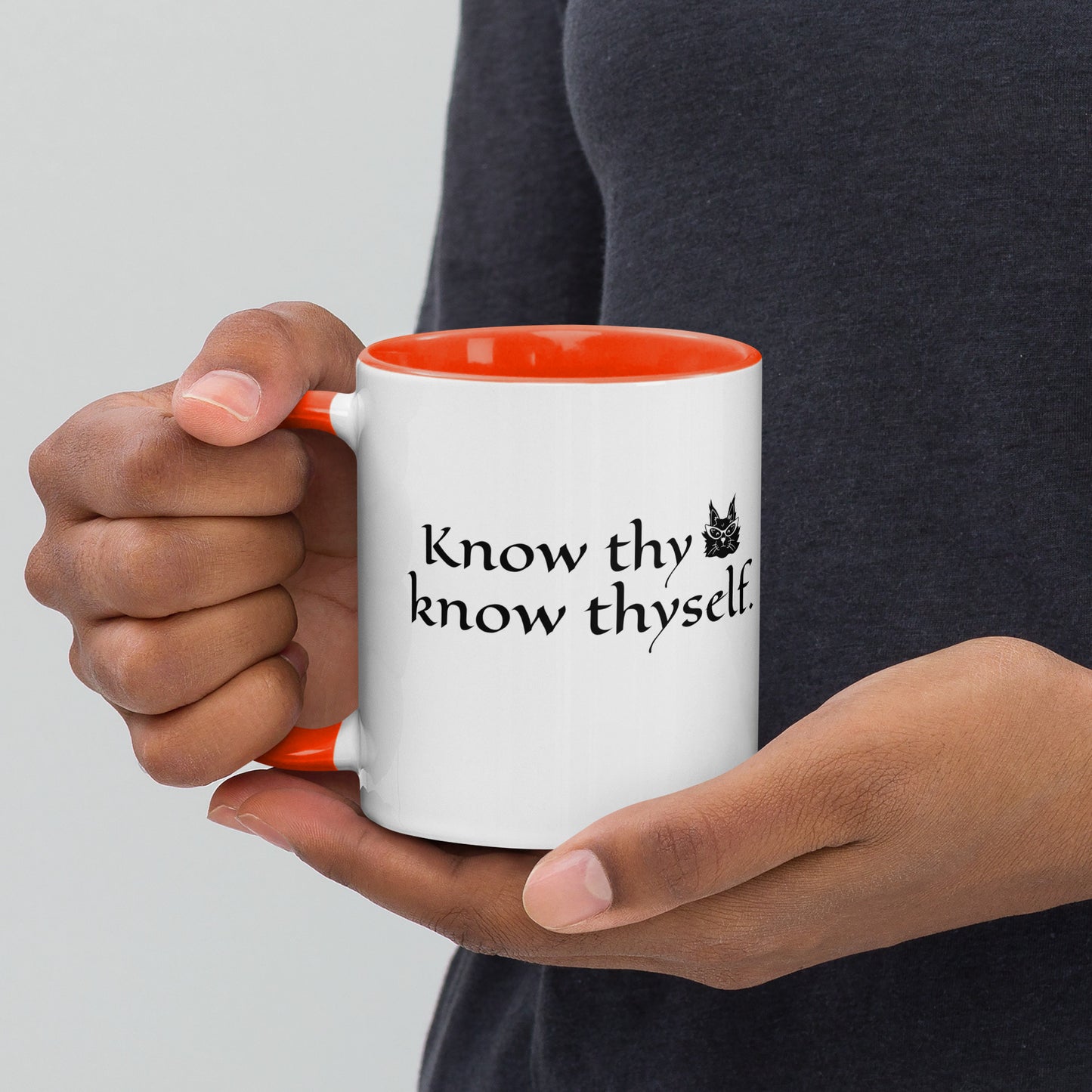 Know thy Cat, Know Thyself - 11 oz. Mug with Color Inside