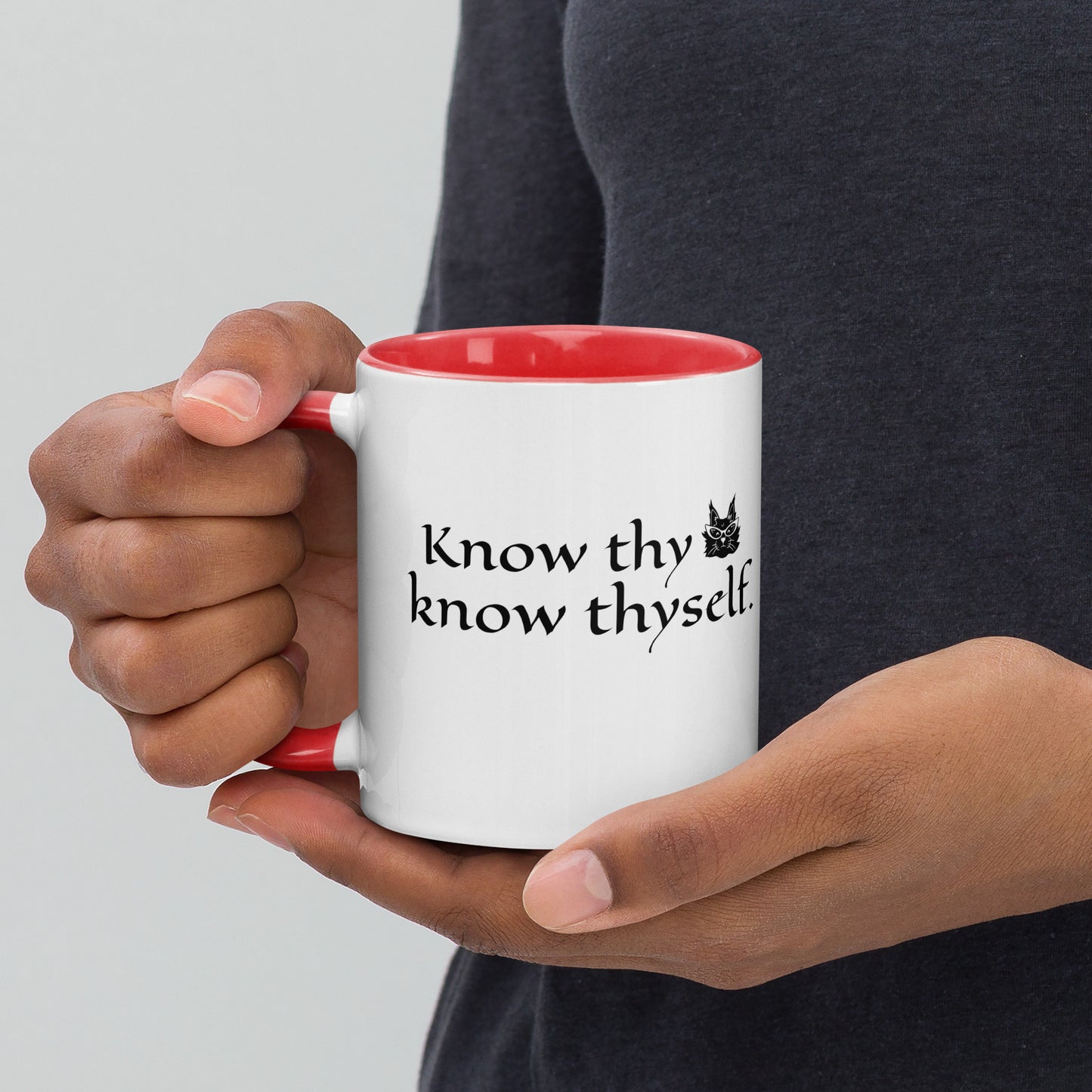 Know thy Cat, Know Thyself - 11 oz. Mug with Color Inside