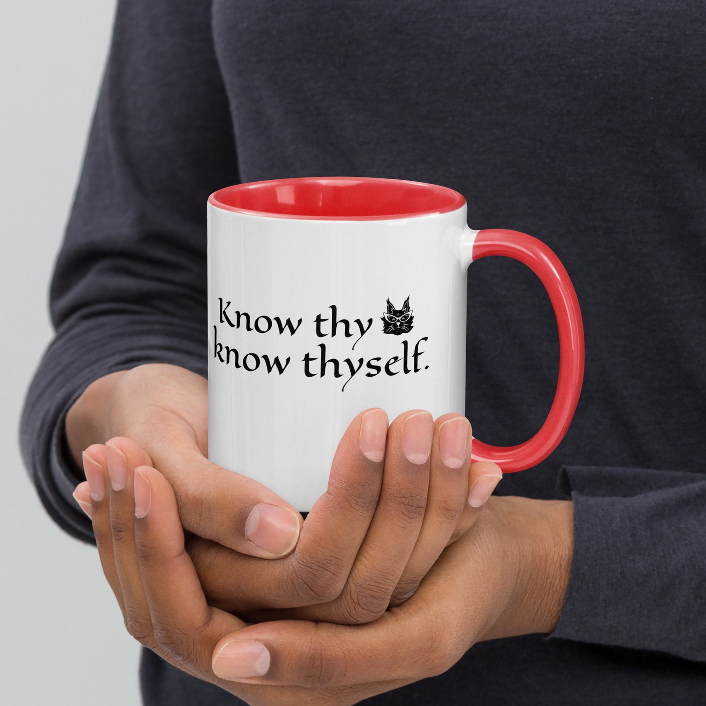 Know thy Cat, Know Thyself - 11 oz. Mug with Color Inside