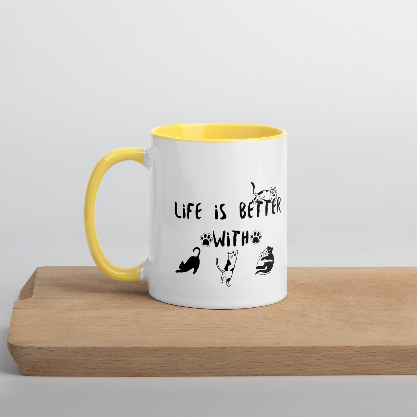 Life Is Better With Cats - 11 oz. Mug with Color Inside