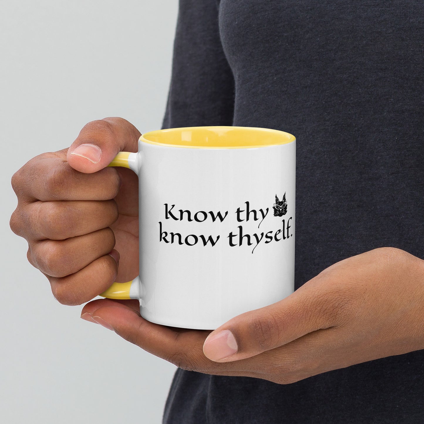 Know thy Cat, Know Thyself - 11 oz. Mug with Color Inside